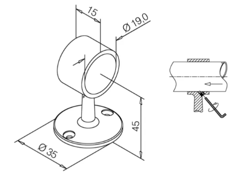 Support traversant Annieta