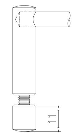 Support borgne, fixation sur verre Trine