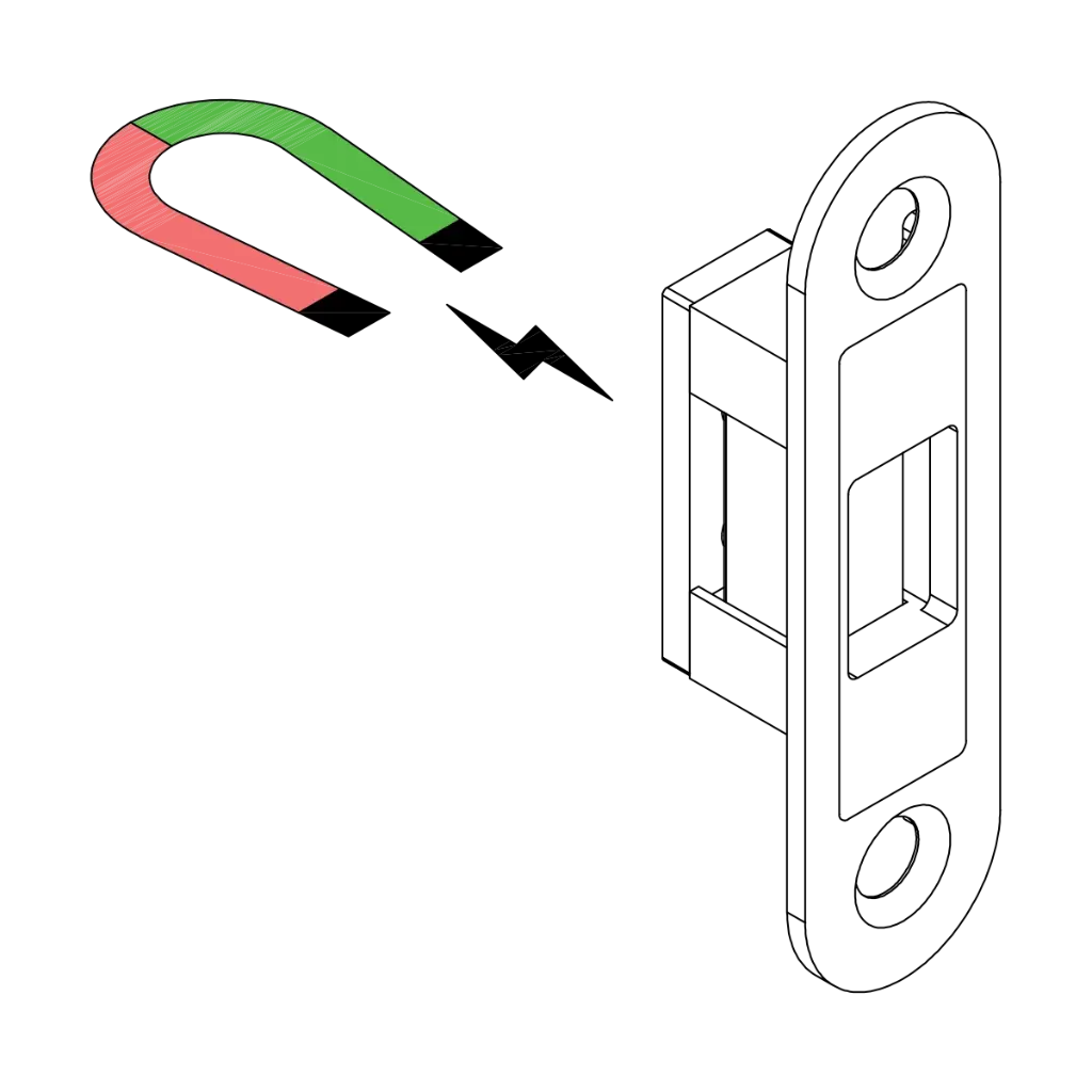 Plaque de fermeture magnétique pour serrure de porte Gertruda