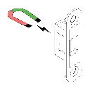 Plaque de fermeture magnétique pour serrure de porte Gertruda