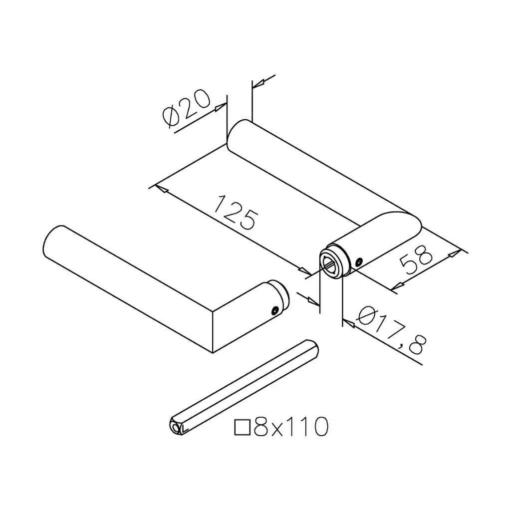 Set de bec de cane, forme en L Goverdien