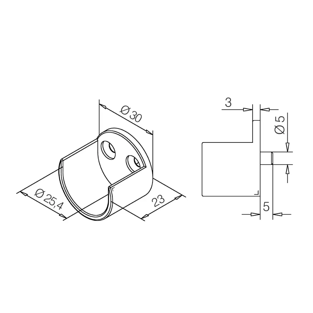 Cabinet tube support Grace