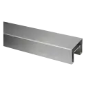Tube à fond de gorge, rectangulaire, 60x40x1,5 mm, L=5000 mm, U=24 mm x 24 mm, inox brossé 304