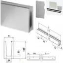 Ensemble Easy Glass 3kN, pour montage au sol (Profil et Set de cales)