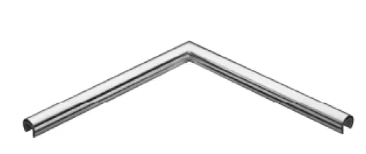 Angle de main courante ronde Ø42.4 mm x 2 mm, inox 304, finition brossée