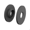 Caoutchouc p. adaptateur de verre MOD 0749; 205030-150-99-80; , haut & bas, set, silicone, noir