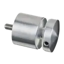 Adaptateur à verre Ø60 mm, plat, plaque 30 mm; 130745-030-12; filetage M10, verre 8 - 21,52 mm, inox brossé 304 (13074530012)