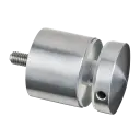 Adaptateur à verre Ø60 mm, plat, plaque 50 mm; 140745-050-12; filetage M10, verre 8 - 21,52 mm, inox brossé 316 (14074550012)
