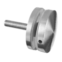 Adaptateur à verre Ø70 mm, plat, plaque 10 mm; 140748-010-12; filetage M12, verre 8 - 21,52 mm, inox brossé 316 (14074800012)