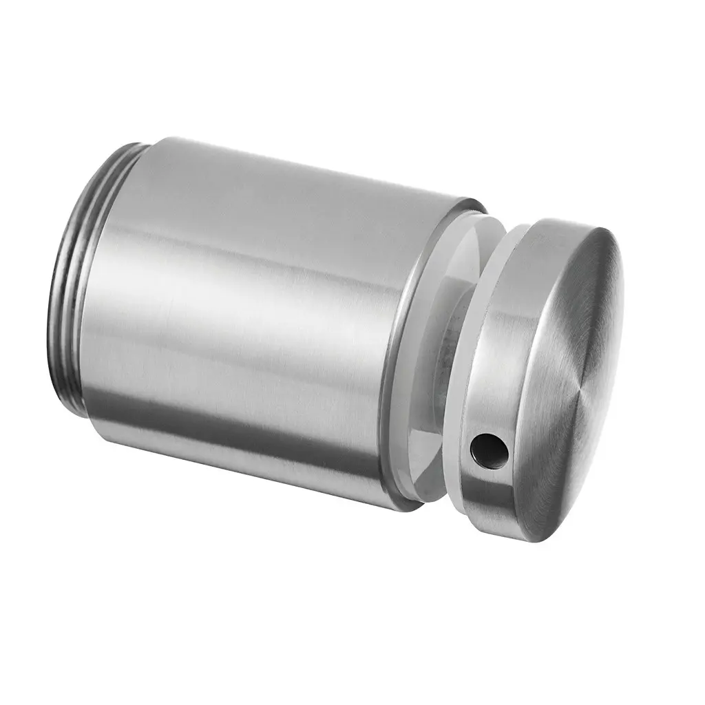 Adaptateur à verre, réglable, Ø50 mm, plat; 130749-050-12; plaque 50 mm, verre 8 - 25,52 mm, inox brossé 304 (13074950012)