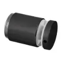 Adaptateur à verre, réglable, Ø50 mm; 130749-030-82; , plaque 30 mm, pour verre 12 - 25,52 mm, acier inoxydable 304, noir satiné (RAL 9005), surface texturée, une seule couche - NEW; BLACK LINE