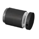 Adaptateur à verre, réglable, Ø50 mm; 130749-040-82; , plaque 40 mm, pour verre 8 - 25,52 mm, acier inoxydable 304, noir satiné (RAL 9005), surface texturée, une seule couche
