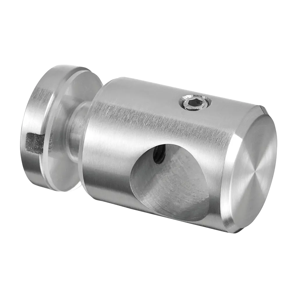 Adaptateur à verre, Ø25 mm, tube Ø16 mm; 130755-16; filetage M6, verre 6 - 12 mm, inox brossé 304 (13074601612)