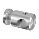 Adaptateur à verre, Ø25 mm, tube Ø16 mm; 130755-16; filetage M6, verre 6 - 12 mm, inox brossé 304 (13074601612)