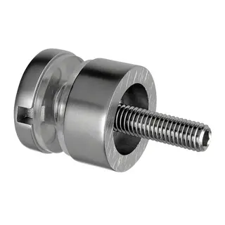 Adaptateur à verre, Ø30 mm, plat, filetage M8; 100746-16; avec M8 filetage | pour balustre poste montage | pour 6 - 17.52 mm épais stratifié/monolithique verre | pour intérieur utiliser 10074600000 10074600016 10074600019 10074600031 10074600032