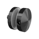 Adaptateur à verre, Ø50 mm, plat; 140747-010-82; , avec filetage M10, plaque 10 mm, pour verre 8 - 17,52 mm, acier inoxydable 316, noir satiné (RAL 9005), surface texturée, une seule couche