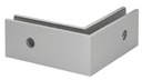 Angle 90°, Easy Glass Smart+, montage latéral; 168331-00-18; , extérieur, aluminium, brossé, anodisé 25µm