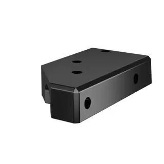 Angle embase-manchon pour poteau, Easy Alu; 169026-009-91-82; , Ø9 mm, gauche, aluminium, noir satiné (RAL 9005), surface texturée, une seule couche