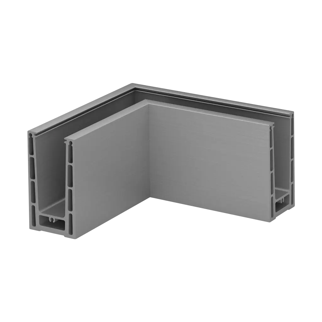 Angle intérieur & extérieur 90°, EG Prime; 168411-00-00; montage au sol, aluminium, brut (16631306000) - NEW; BLACK LINE