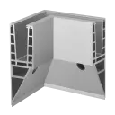 Angle intérieur 90°, Easy Glass Max "Y"; 168541-01-18; montage latéral, aluminium brossé, anodisé (16631502018)