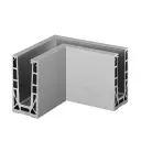 Angle intérieur 90°, Easy Glass Max; 168511-01-18; montage au sol, aluminium brossé, anodisé (16631301718)
