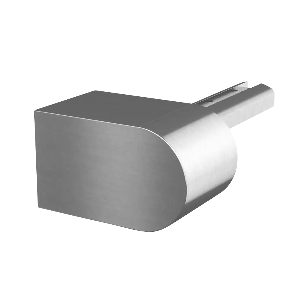 Embase murale p. tube à fond de gorge, 90°; 166507-042-00-18; , pour tube à fond de gorge Ø42,4 mm, gauche et droit, aluminium, brossé