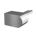 Embase murale p. tube à fond de gorge, 90°; 166507-042-00-18; , pour tube à fond de gorge Ø42,4 mm, gauche et droit, aluminium, brossé