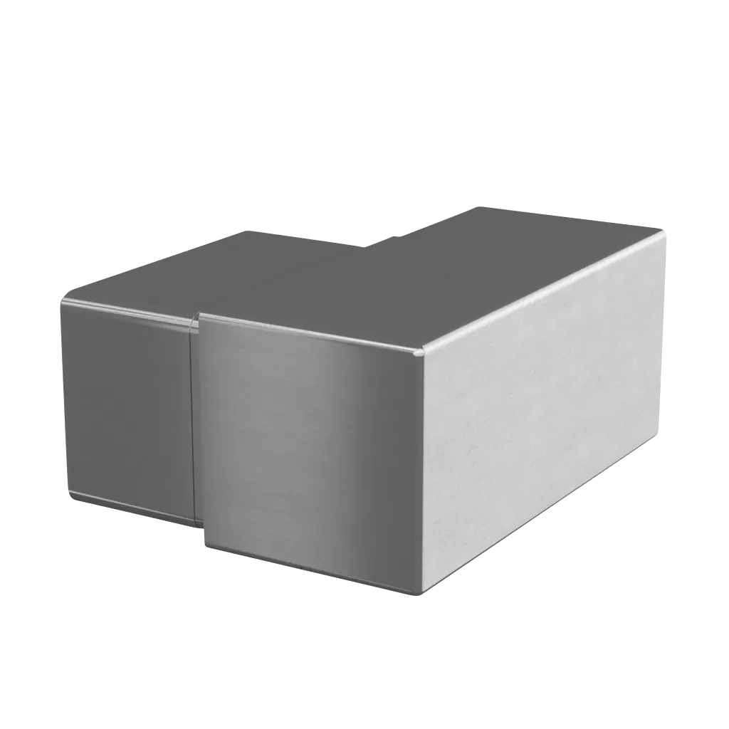 Embase murale, 90°, droite; 146508-654-02; , pour tube à fond de gorge 60 x 40 mm, acier inoxydable 316, brossé