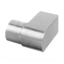 Embase murale, 90°, pour tube à fond de gorge; 146507-042-02; MOD 6508, Ø42,4 mm, inox brossé 316 (14650804212)