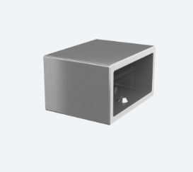 Embase murale, main-courante 40x20 mm; 144504-020-12; , acier inoxydable 316, brossé - NEW