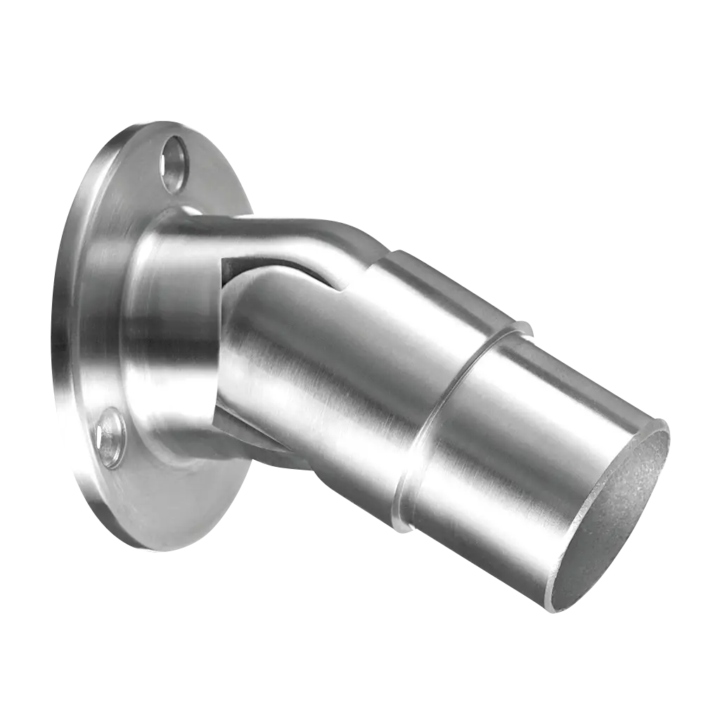 Embase murale, orientable, 0°-50°; 140506-042-12; , main-courante Ø42,4 x 2 mm, acier inoxydable 316, brossé