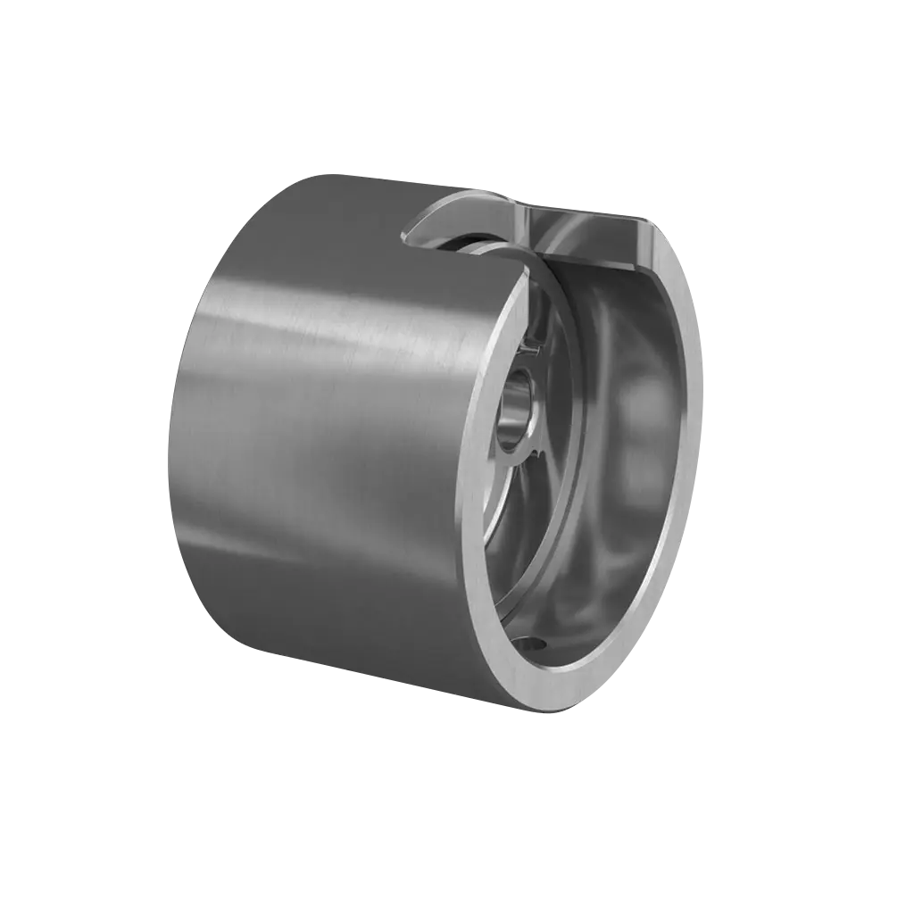 Embase murale, sans plaque; 166504-042-00-00; , pour tube à fond de gorge Ø42,4 mm, bas, aluminium, brut - NEW