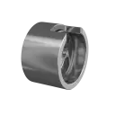 Embase murale, sans plaque; 166504-042-00-00; , pour tube à fond de gorge Ø42,4 mm, bas, aluminium, brut - NEW