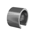 Embase murale, sans plaque; 166504-042-02-18; , pour tube à fond de gorge Ø42,4 mm, haut droit, aluminium, brossé