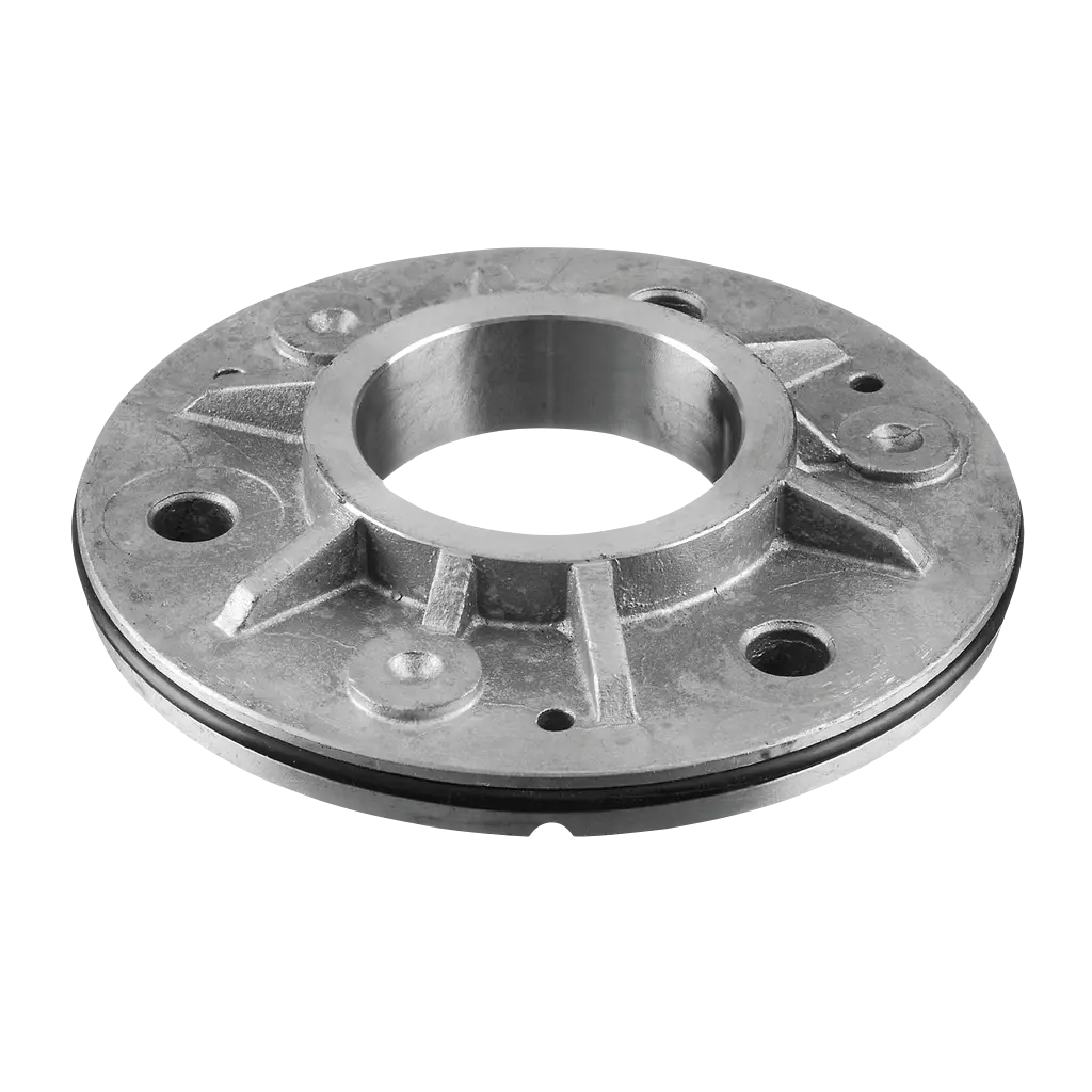 Embase à souder, avec caoutchouc; 133502-042; tube Ø42,4 mm, rond, 105 mm, inox brut 304 (13350204200)