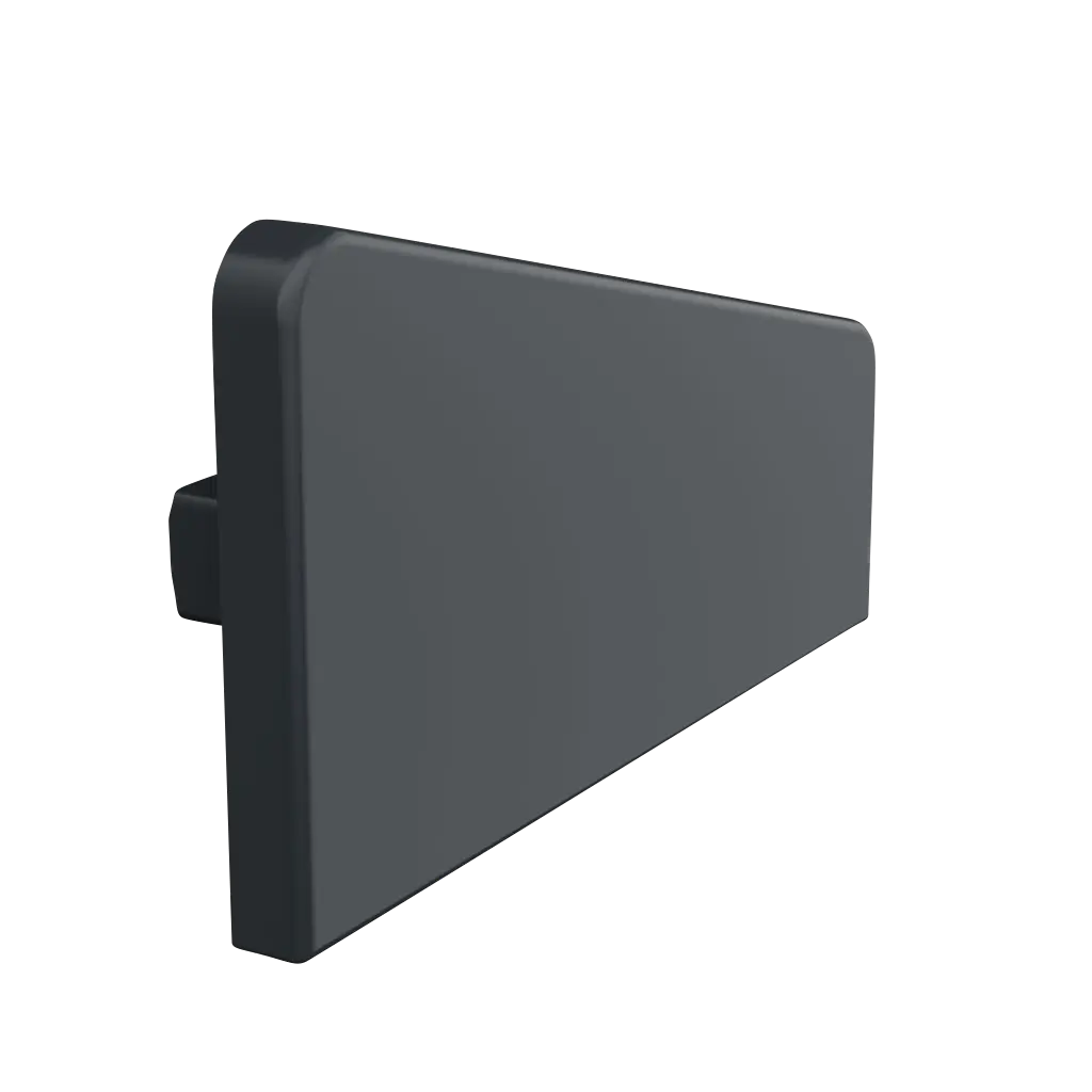 Embout pour main-courante, Easy Hit, Easy Alu; 165744-01-33; , angle de 15 degrés, gauche, aluminium, gris anthracite (RAL 7016) - NEW