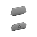 Embout, Easy Glass Air, pince de liaison à verre; 146512-01; set (2x2), inox 316, grenaill. par billes de verre (14653470002) - Q-TUBE