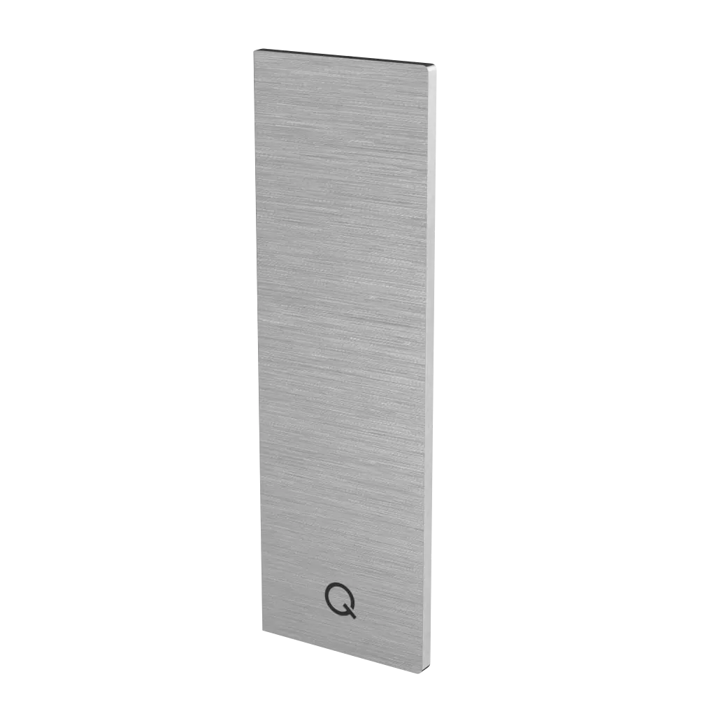 Embout, Easy Glass Prime "Y", montage latéral, pour habillage, installation par clipsage, gauche, aluminium, brut