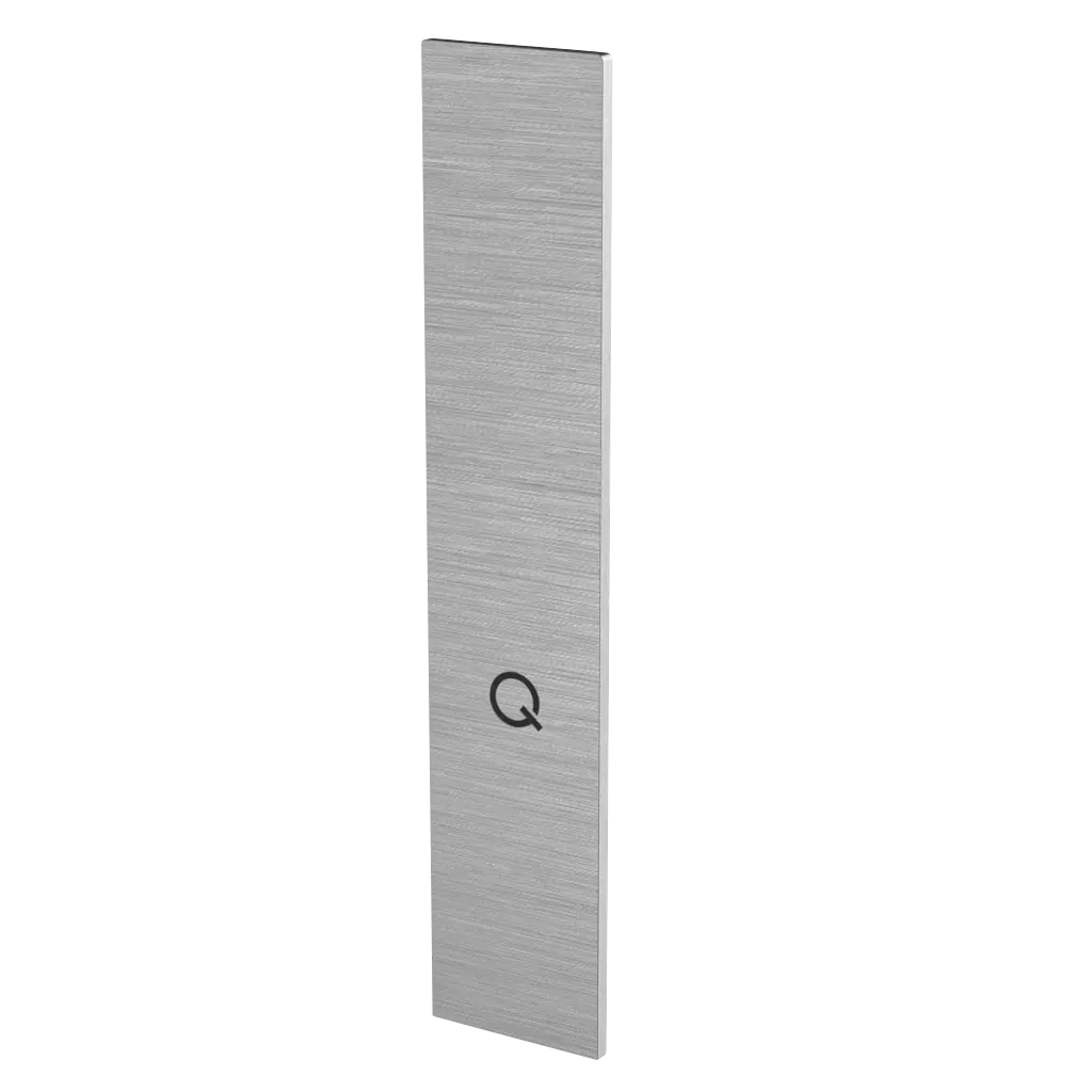 Embout, Easy Glass Prime "Y", montage latéral; 168443-42-18; , pour escaliers, pour habillage, installation par clipsage, droite, aluminium, brossé