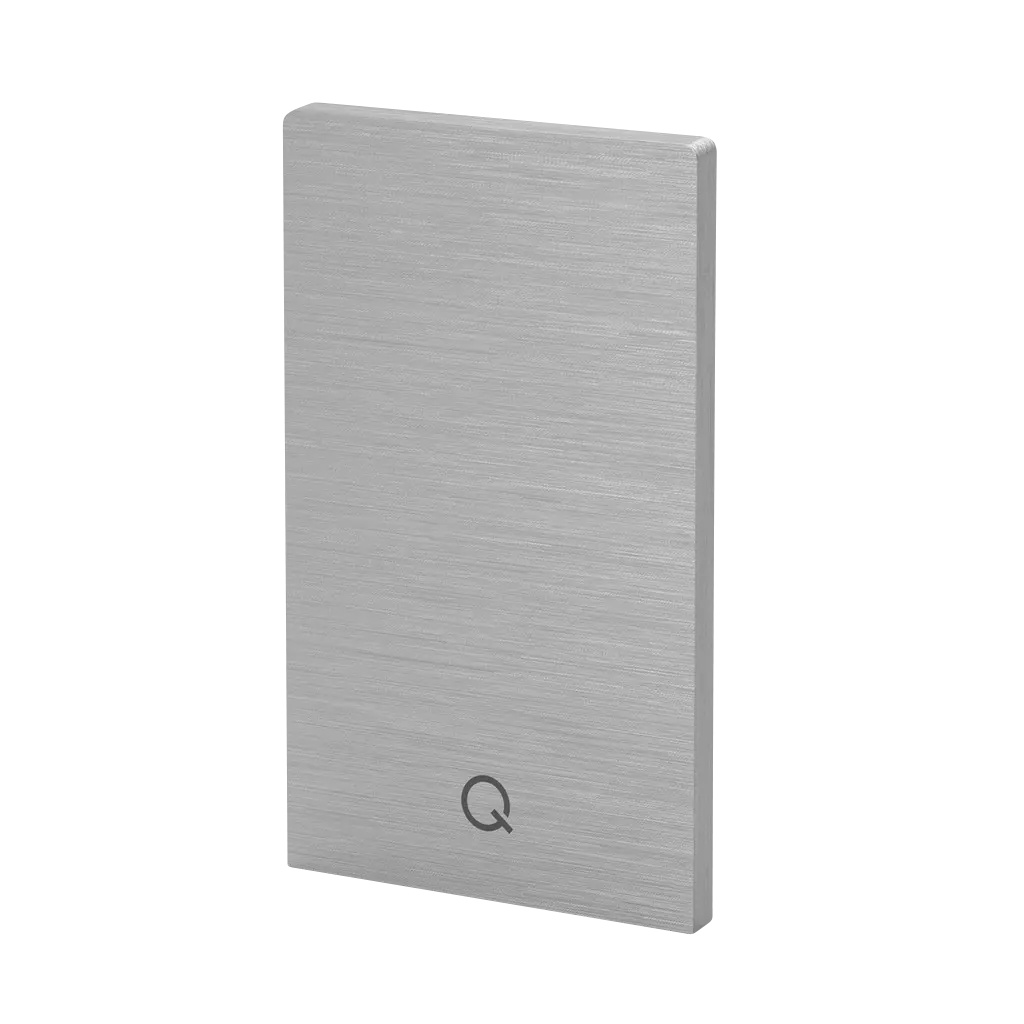 Embout, Easy Glass Prime, montage au sol; 168412-00-00; gauche & droit, aluminium, brut (16673406000) - NEW; BLACK LINE