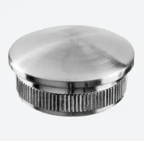 Embout, Easy Hit, arrondi; 135729-048-12; pour tube Ø48,3 mm x 2,6 mm, inox brossé 304 (13572904812)