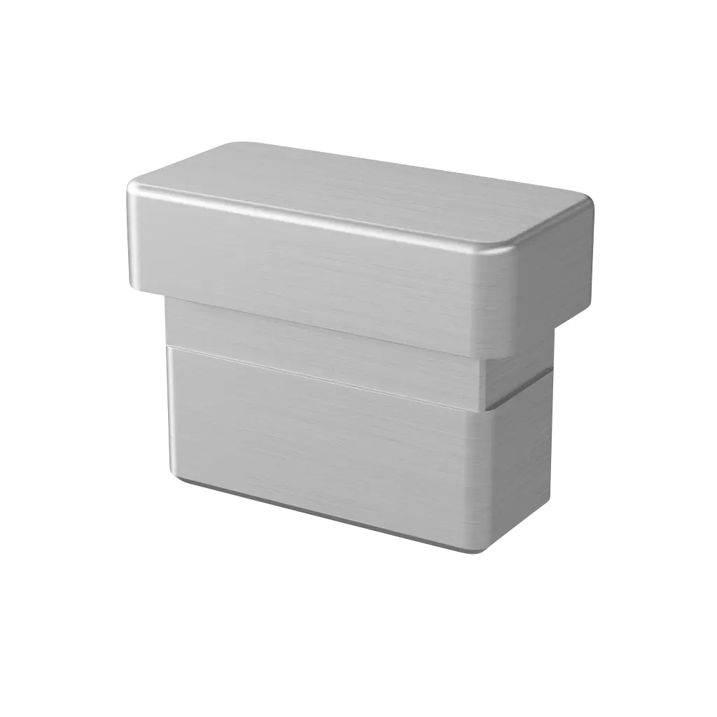 Embout, Square Line, plat; 141712-021-12; pour tube 20x10x1 mm, inox brossé 316 (14473212012)