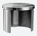 Embout, plat, pour tube à fond de gorge; 136733-030-12; Ø30 mm, inox brossé 304 (13673203012) - Q-TUBE