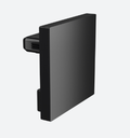 Embout, plat, tube à fond de gorge, Easy Hit; 166734-040-82; , pour tube à fond de gorge 40 x 40 mm, aluminium, noir satiné (RAL 9005), surface texturée, une seule couche