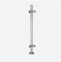 Poteau préfabriqué, Ø42,4 x 2 mm, MOD 25; 139921-242-90-12; , deux côtés 90°, pince á verre MOD 2500, H=989 mm, inox brossé 304 (83911424212)