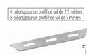 Profil de drainage, Easy Glass Smart/Pro; 168217-18; montage au sol, aluminium brossé, anodisé (16694803018)