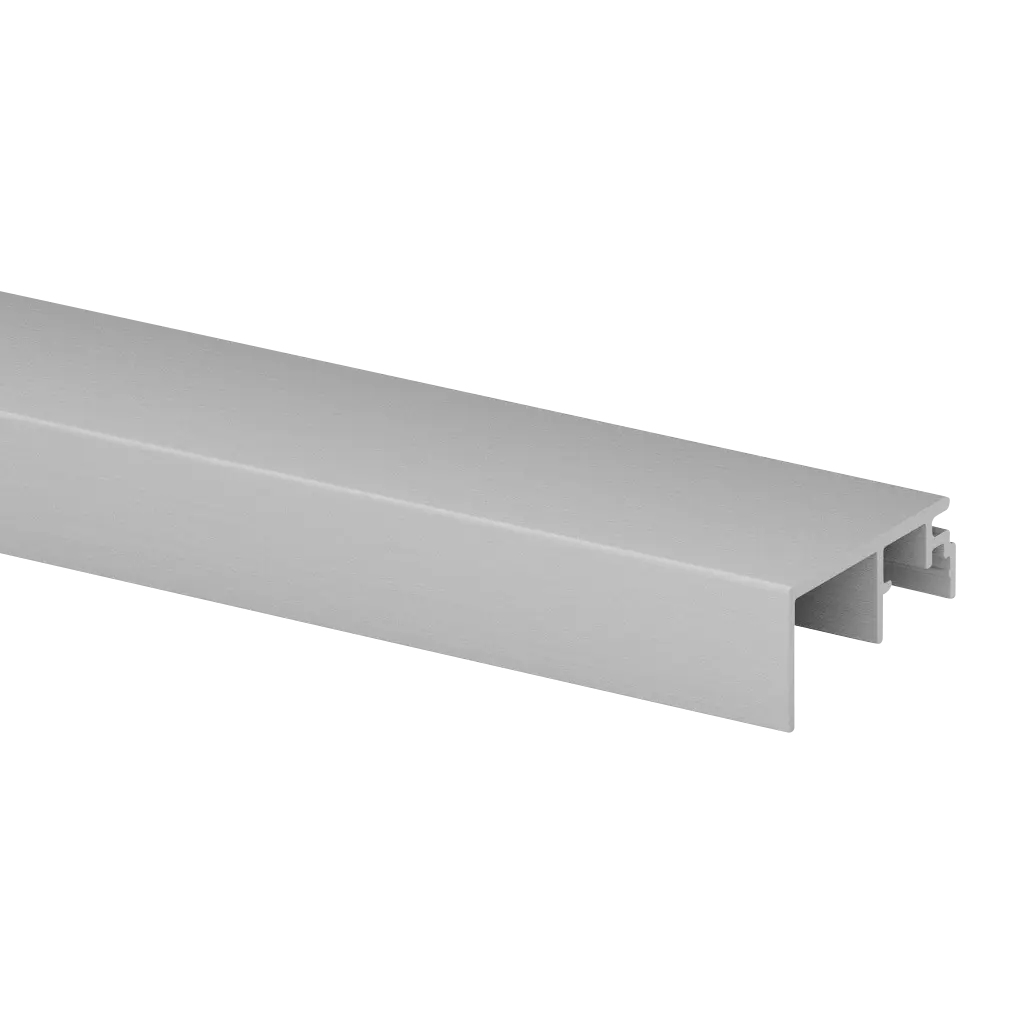 Profil de recouvrement, Prime mon. latéral; 166974-020-50-00; pour Easy Glass Prime montage latéral profil de sol | aluminium brut