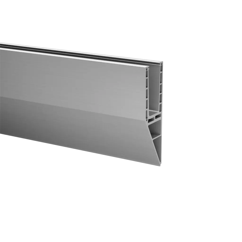 Profil de sol, EG Prime "Y", mont. latéral; 168440-050-99-18; , L=5000 mm, sans trous pré-percés, aluminium, brossé, anodisé 25µm