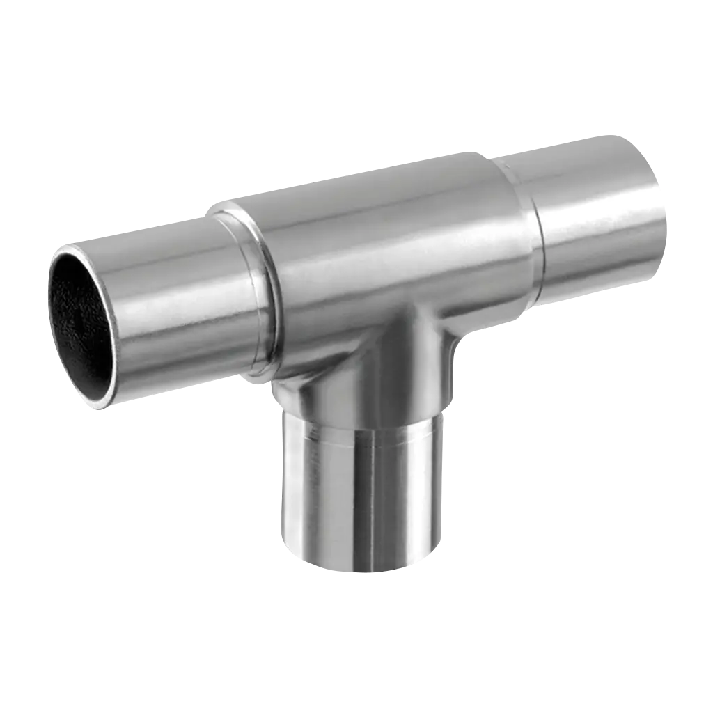 Raccord "T"; 130307-233-12; tube Ø33,7 mm x 2 mm, inox brossé 304 (13030723312)