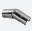 Raccord orientable (25°-55°), vers le haut; 146302-048-01-12; tube à fd de gorge, Ø48,3x1,5 mm, inox brossé 316 (14631204812)